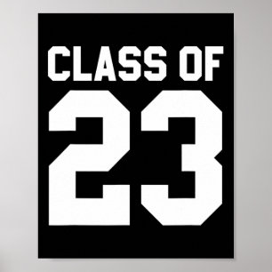 Poster Classe de 2023 Diplômé supérieur Retour à l'école