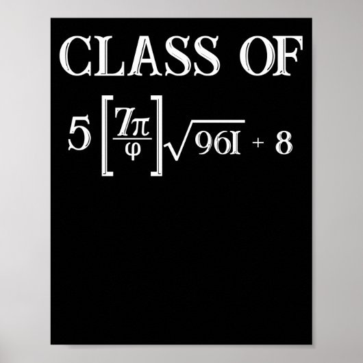 Poster Classe de 2023 Math Pi 8e Graduation (Devant)