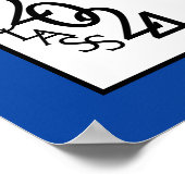 Poster Classe de 2024 Bleu Autographe Gardiens de Graduat (Coin)