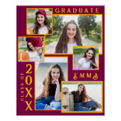 Poster Classe de 2025 Graduation Faire-part Multi Photo (Devant)