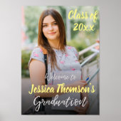 Poster Classe de 2025 Photo Graduation Party Welcome (Devant)