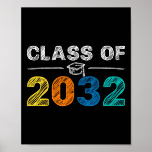 Poster Classe de 2032 Premier jour de l'école Pré-K cadea