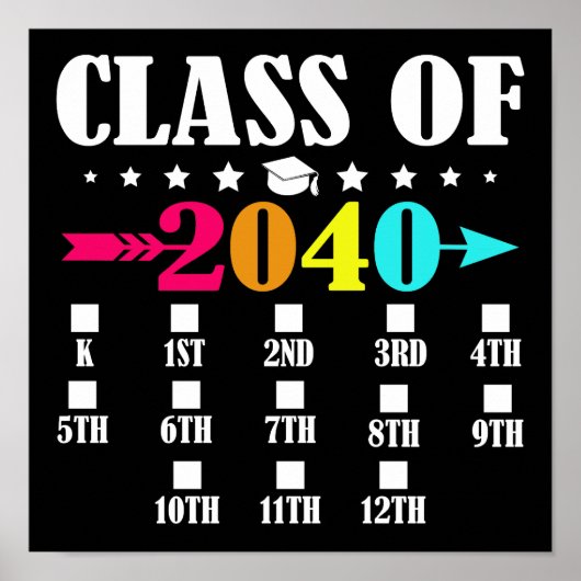 Poster Classe De 2040 Diplôme 12E Maternelle (Devant)