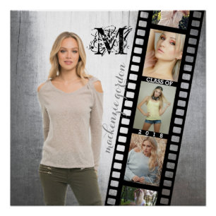 Poster Classe de cadre photo pour les diplômés en portr