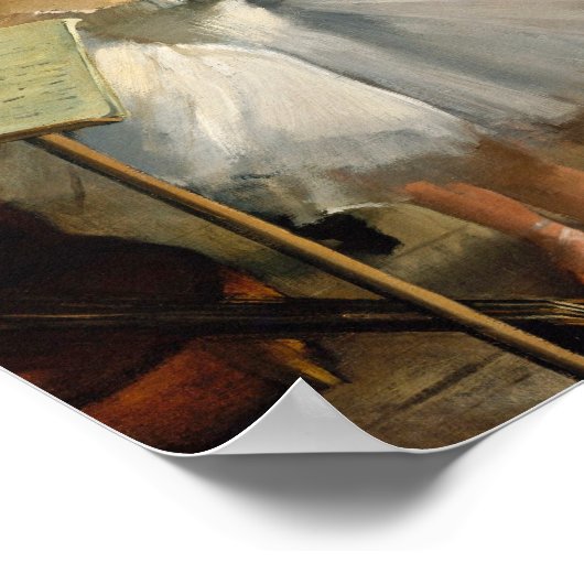 Poster Classe de danse par Edgar Degas (Coin)