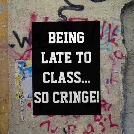 Poster Classe de décors de salle de classe du collège