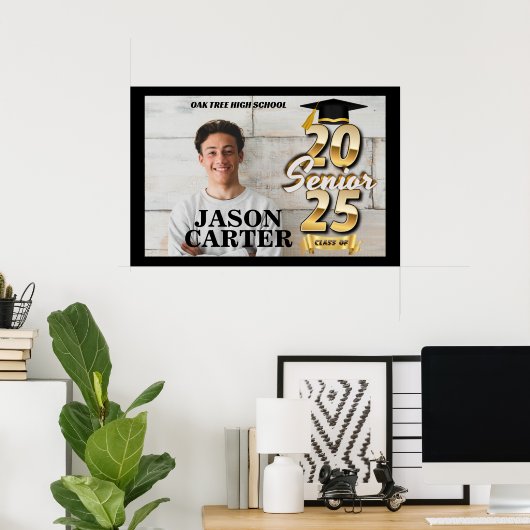 Poster Classe de diplômés supérieurs de 2025 Graduation P (Bureau à domicile)