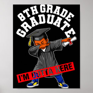 Poster classe de fin d'études de 8e année 2026 dab garçon