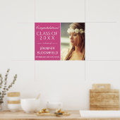 Poster Classe de graduation Pink White Photo Moderne DE 2 (Cuisine)