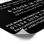 Poster Classe de Yoga Géométrique Noir & Blanc Publicité (Coin)