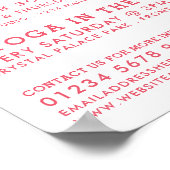 Poster Classe de Yoga rose moderne tendance (Coin)