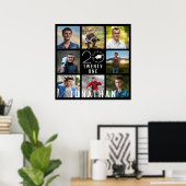 Poster Classe d'études modernes Année 8 Photo Nom du coll (Bureau à domicile)