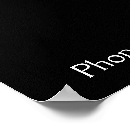 Poster Classé en objectifs noirs (Coin)