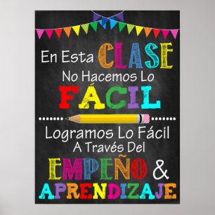 Poster Classe espagnole Imprimable