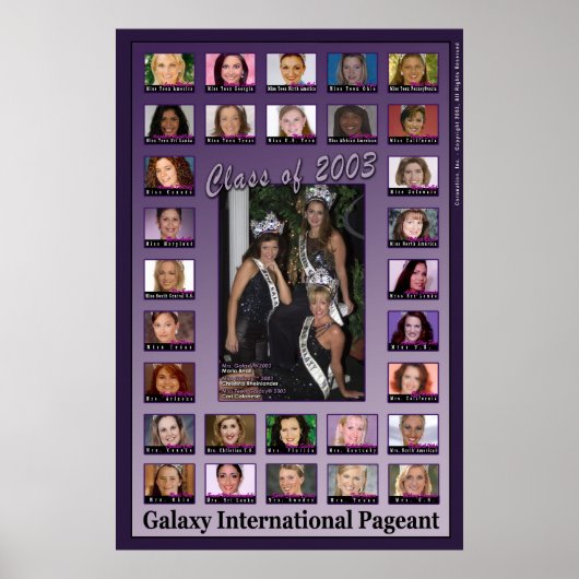 Poster Classe Galaxy Pageant de 2003 (Devant)