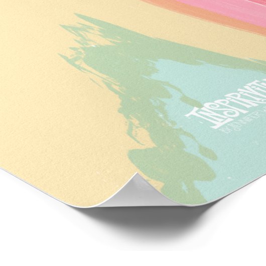 Poster Classe Good Vibes uniquement Pastel Inspirivity (Coin)