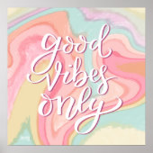 Poster Classe Good Vibes uniquement Pastel Inspirivity (Devant)