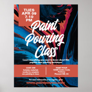 Poster Classe Paint Pour