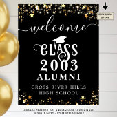 Poster Classe Réunion Bienvenue Classe Année Alumi Typogr
