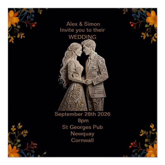 Poster Classe royale mariée et mariée (Devant)