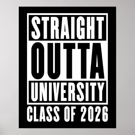 Poster Classe universitaire Straight Outta de 2026 (Devant)