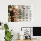 Poster Classement alphabétique élégant du mariage photo (Bureau à domicile)