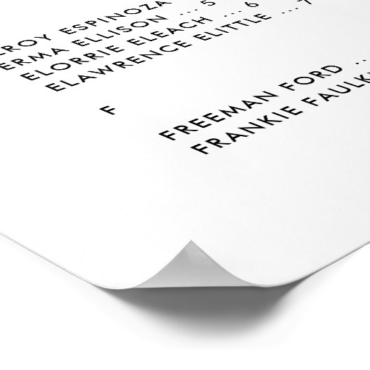 Poster Classement alphabétique rétro (Coin)