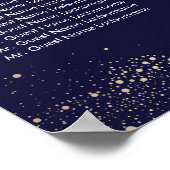 Poster Classement des étoiles de nuit Gold et Navy Mariag (Coin)