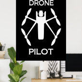 Poster Classes Pilote de drone (Bureau à domicile)