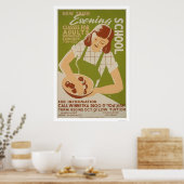 Poster Classes pour adultes Winnetka 1941 WPA (Cuisine)