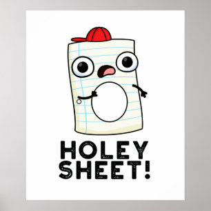 Poster Classeur de papier drôle de feuille Holey