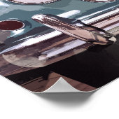 Poster Classic Blue Jaguar Sedan (Coin)