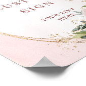 Poster Classic Boho Rose Gold Eucalyptus Custom Sign (Coin)