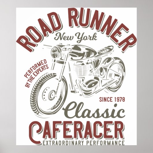 Poster Classic Cafe Racer (Devant)