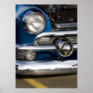 Poster Classic Car Chrome Closeup
