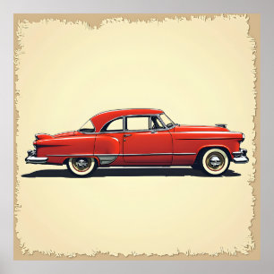 Poster Classic Car Outline