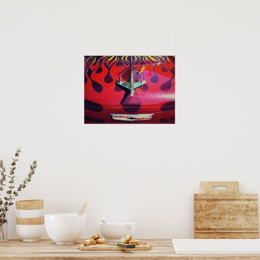 Poster Classic Chevy Hot Rod (Cuisine)