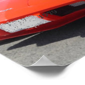 Poster Classic de la Corvette rouge 1979 (Coin)