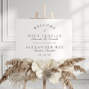 Poster Classic Elegant Calligraphie noir & blanc Mariage