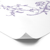 Poster Classic French Lavender Floral Wedding Welcome (Coin)