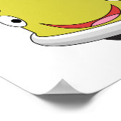 Poster Classic lime green van cartoon (Coin)