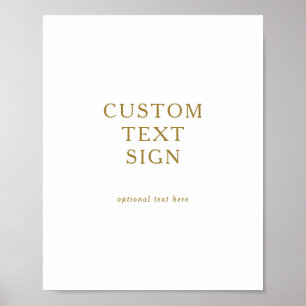 Poster Classic Minimalist Gold Cards and Gifts Custom