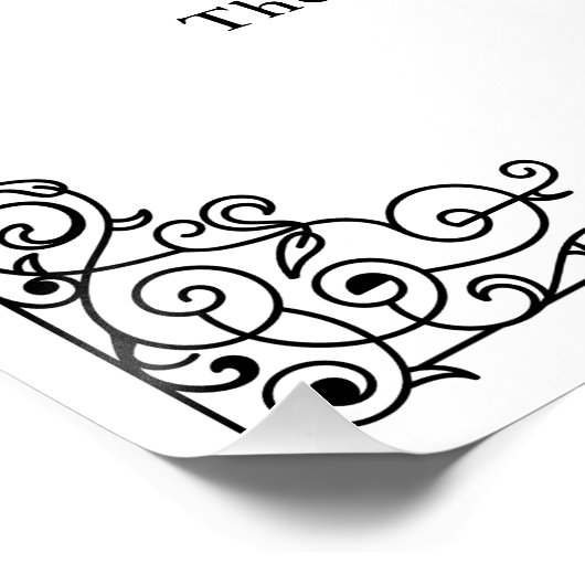 Poster Classic Monogram Border Wedding Welcome Sign (Coin)