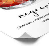 Poster Classic Negroni Cocktail Recipe Art (Coin)