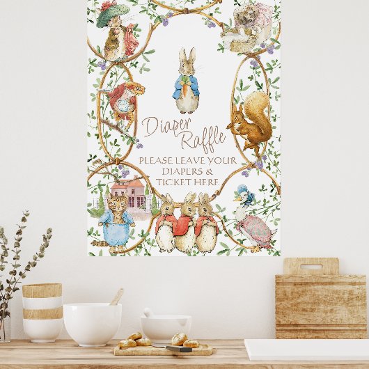 Poster Classic Peter le lapin Baby Diaper Raffle Budget (Cuisine)