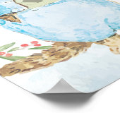 Poster Classic Pierre le lapin Baby shower d'hiver (Coin)