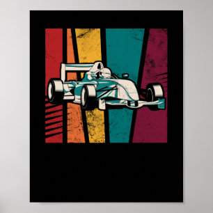 Poster Classic Retro les années 70 Formule Moteur Sport