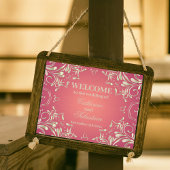 Poster Classic Romantique Or rose Ornate Mariage frontali