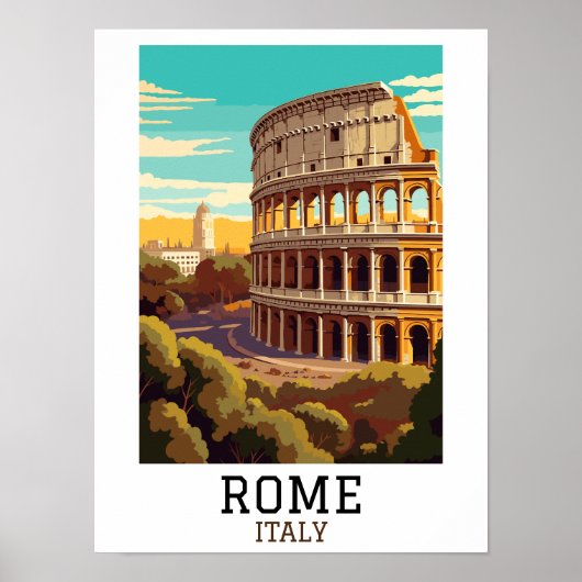 Poster Classic Rome Italie Colisée Historique (Devant)