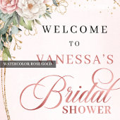 Poster Classic Rose Gold Floral Eucalyptus Bridal Shower